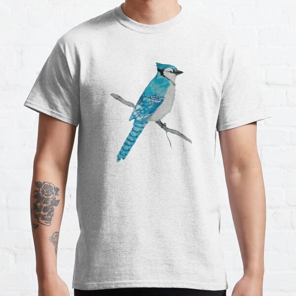 Watercolor Blue Jay, Men's T-Shirt Regular