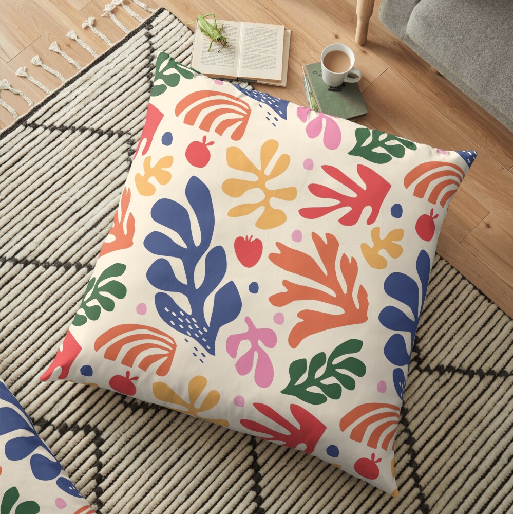 Matisse Flowers Art Floor Pillow