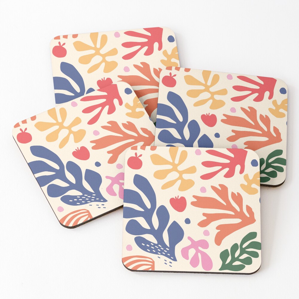 Matisse Flowers Art Coasters (Set of 4)