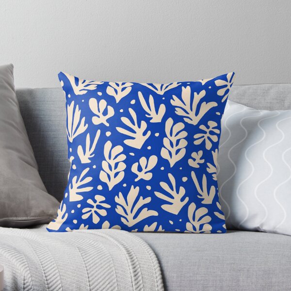 Leaves Pattern Plants Inspired by Henri Matisse Throw Pillow