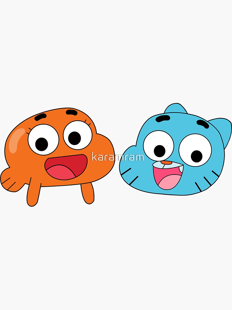 Gumball and Darwin, What the what Sticker for Sale by karamram