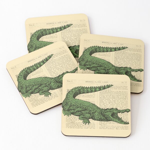 Item preview, Vintage Pen and Ink Crocodile Illustration  designed and sold by Persona-.