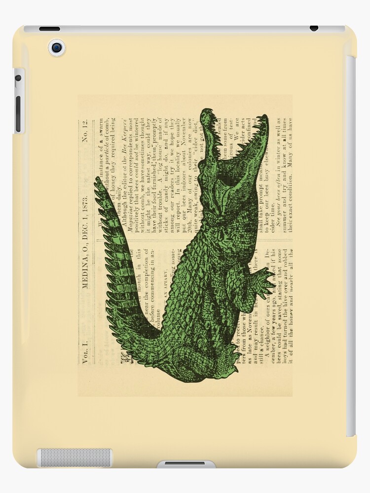 Alligator Leather iPad Mini Case with Dragon