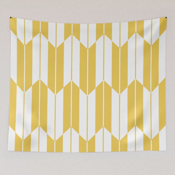 Item preview, Yagasuri - Japanese Traditional Pattern - Yellow designed and sold by gemgemshop.