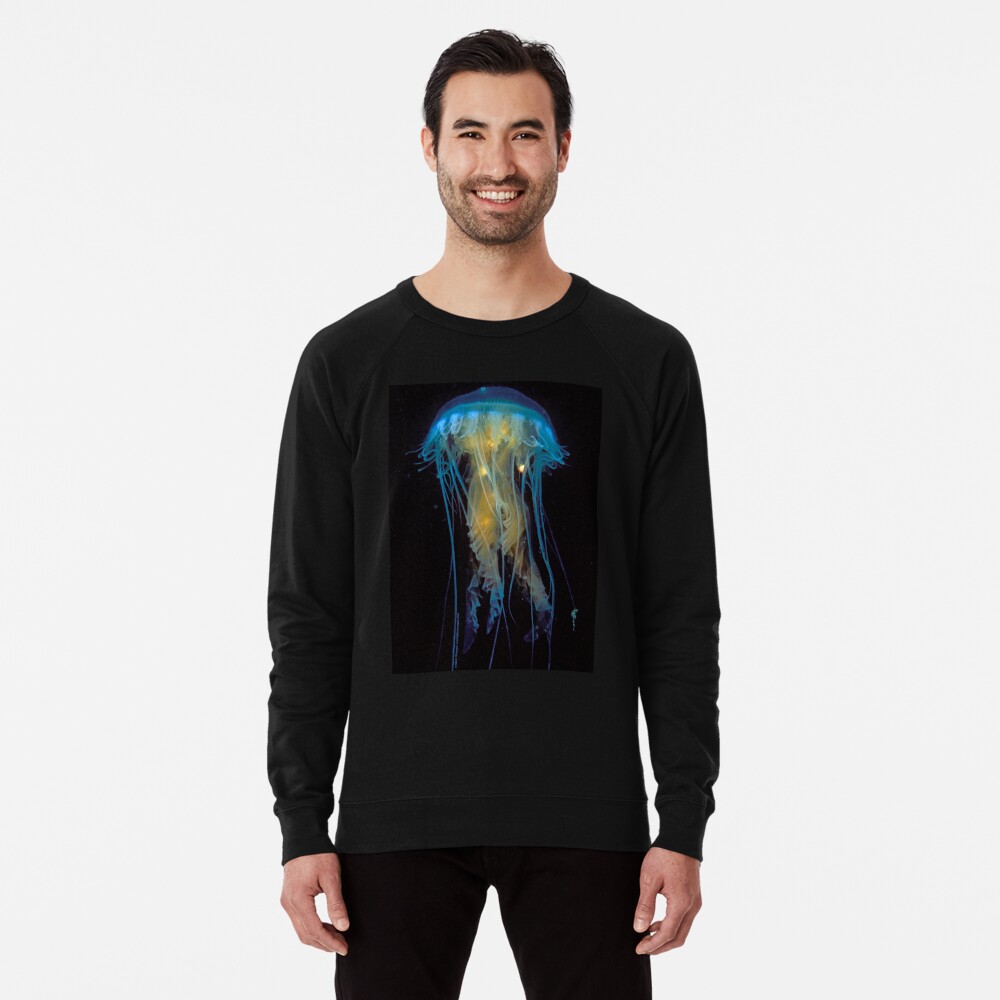 Juvenile Jelly on Black Lightweight Sweatshirt