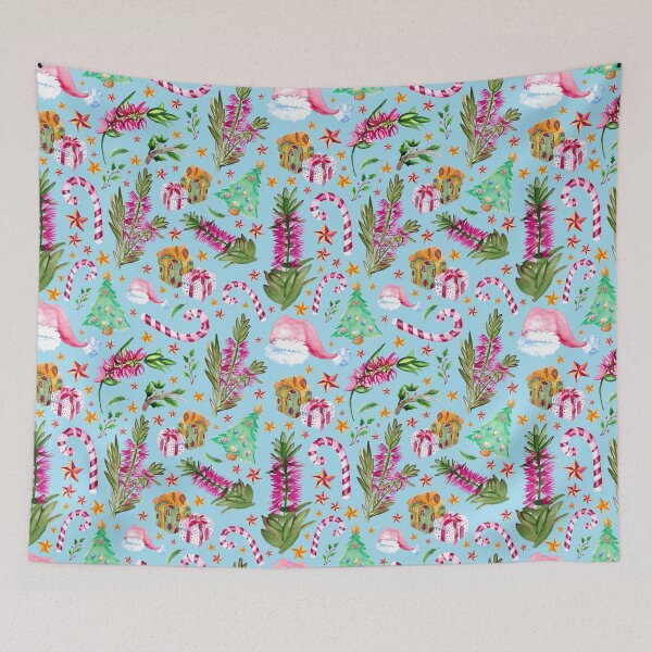Item preview, Australian Native Florals - A Christmas Pattern designed and sold by Annalee Beer.