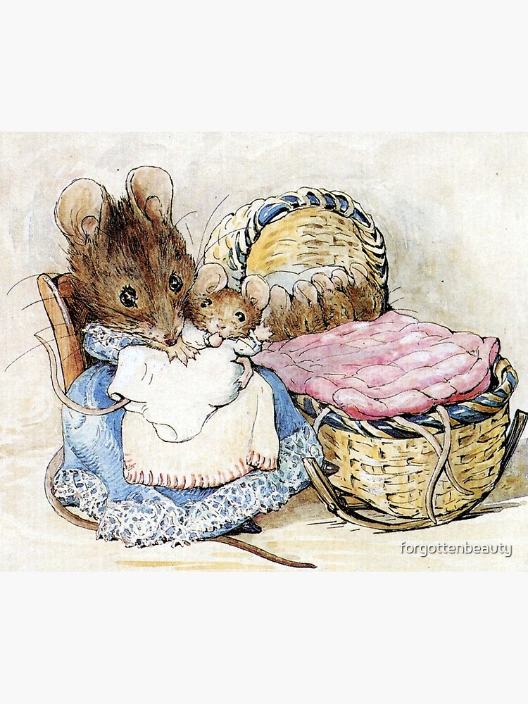 Disover Hunca Munca and her Babies - Tale of Two Bad Mice Beatrix Potter Premium Matte Vertical Poster