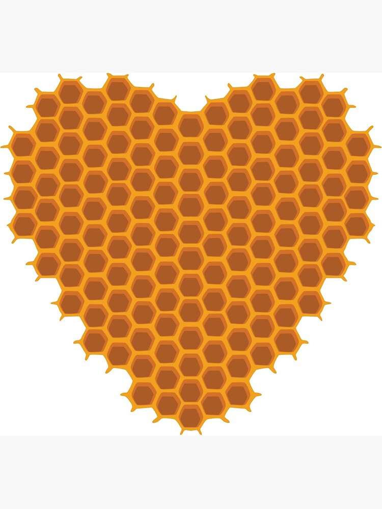 Honeycomb Heart Bee Beekeeper Honeycomb Gift Greeting Card by