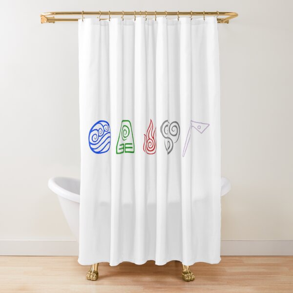 Avatar Element Icons Shower Curtain