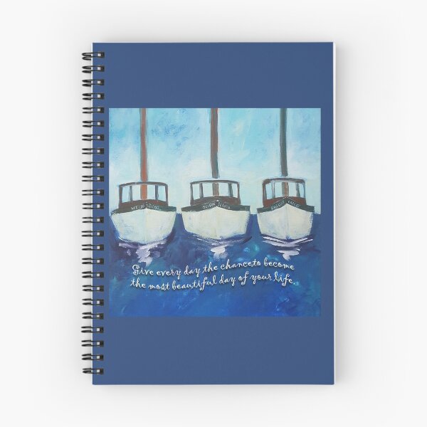 Item preview, Three Boats-Most Beautiful Day designed and sold by WatersEdgeGal.