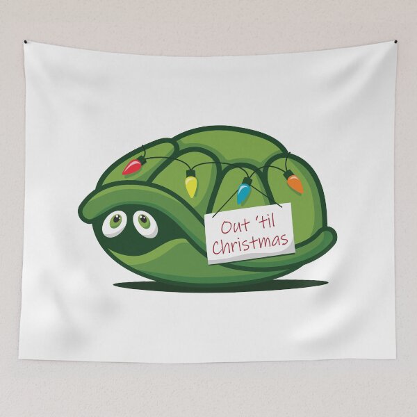 Item preview, Cute Out 'Til Christmas Turtle in White designed and sold by RamiBeans.