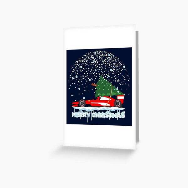 RED F1 CHRISTMAS Greeting Card