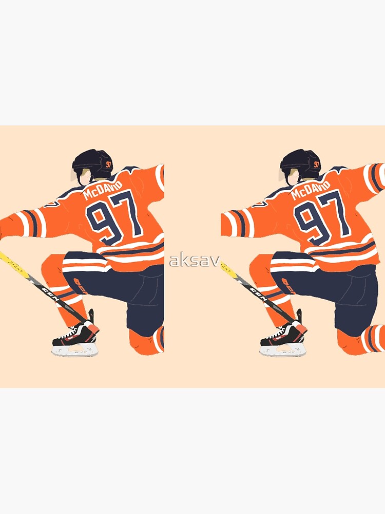 connor mcdavid goal celly digital drawing Art Print for Sale by aksav