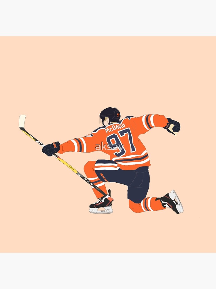 CONNOR McDAVID EDMONTON OILERS PIXEL ART 2 Greeting Card by Joe