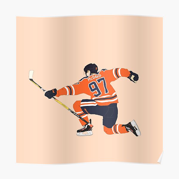 connor mcdavid goal celly digital drawing Poster