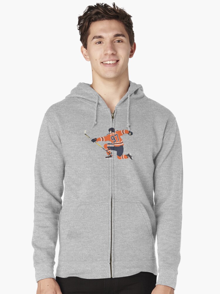 "connor mcdavid goal celly digital drawing" Zipped Hoodie ...