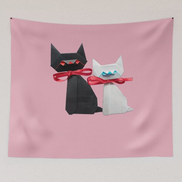 Item preview, Origami Cute Cats Couple Art of Paper Folding Passion Gift designed and sold by peter2art.