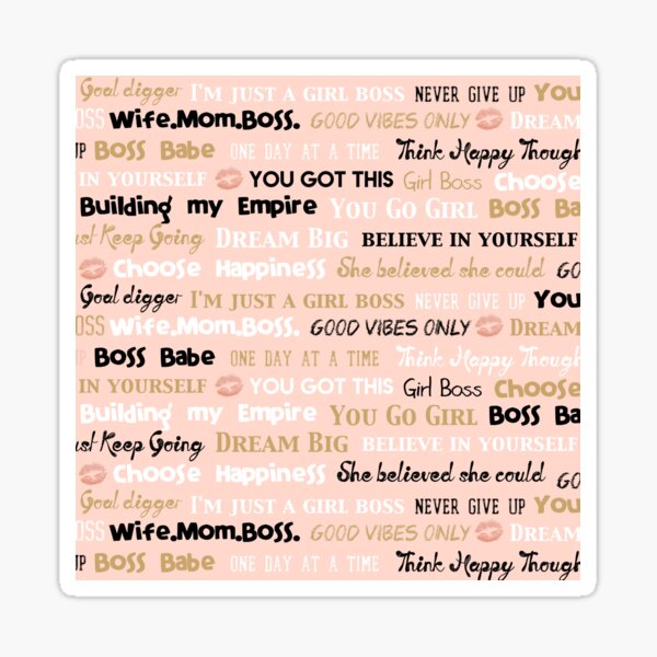 Boss Babe Good Vibes Only Sticker