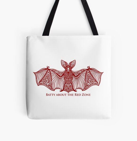 Batty about the red zone All Over Print Tote Bag
