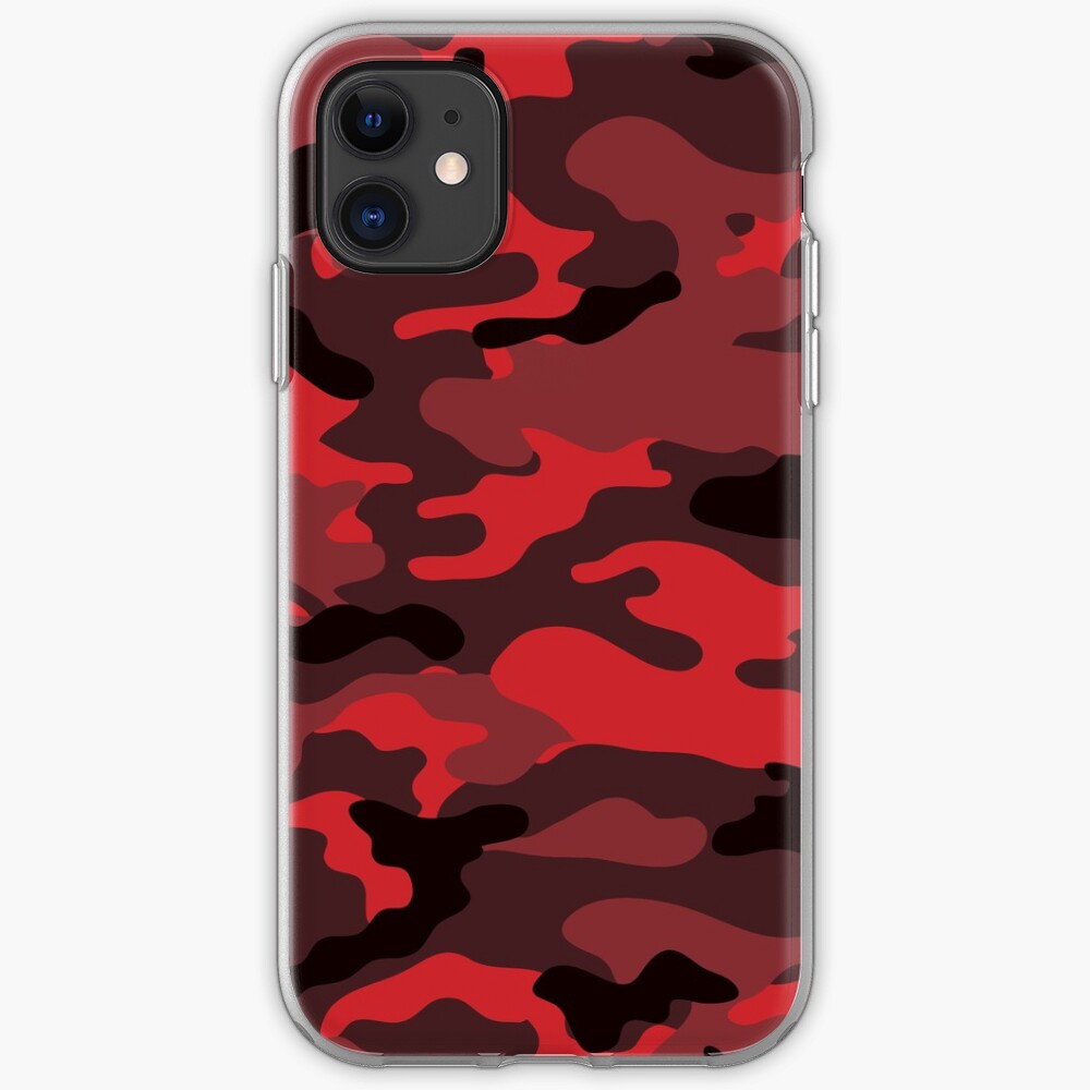 "Red Camo" iPhone Case & Cover by savesarah Redbubble