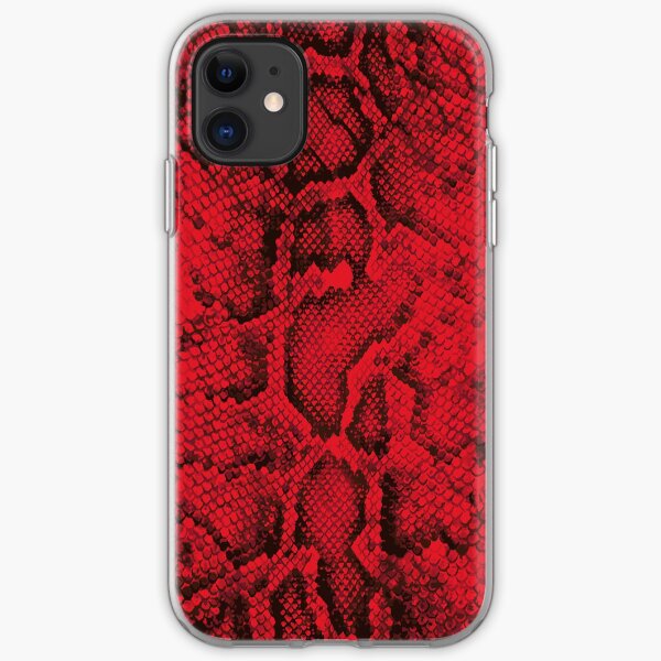 Red Snakeskin iPhone Soft Case
