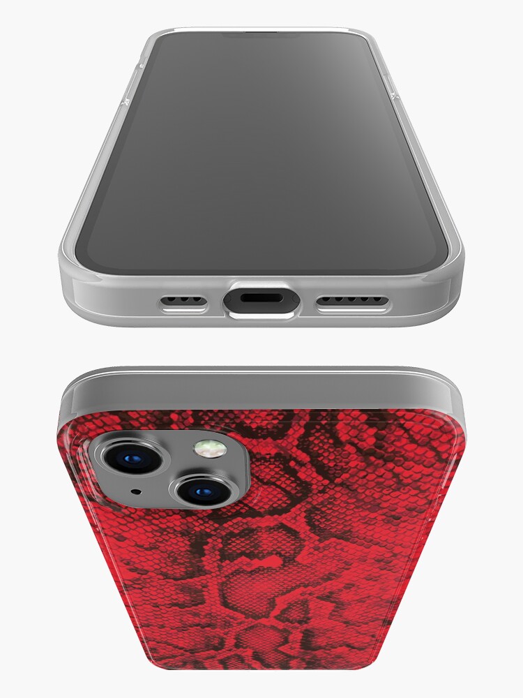 Alternative Ansicht von Rote Schlangenhaut iPhone-Hülle