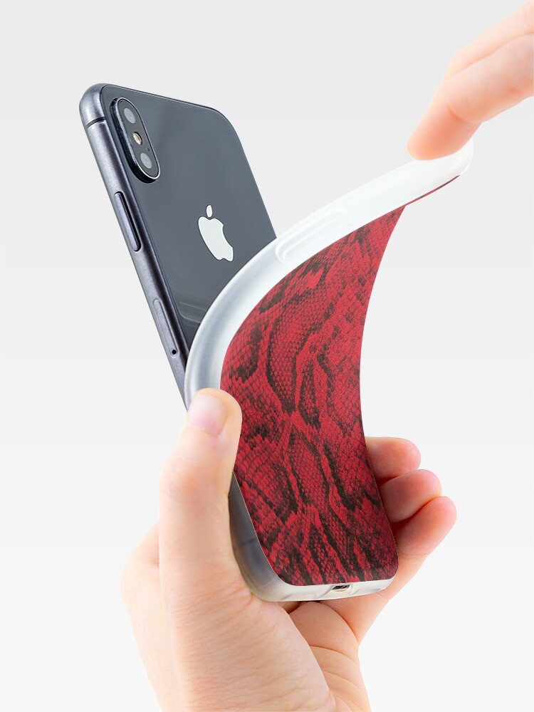 Alternate view of Red Snakeskin iPhone Case