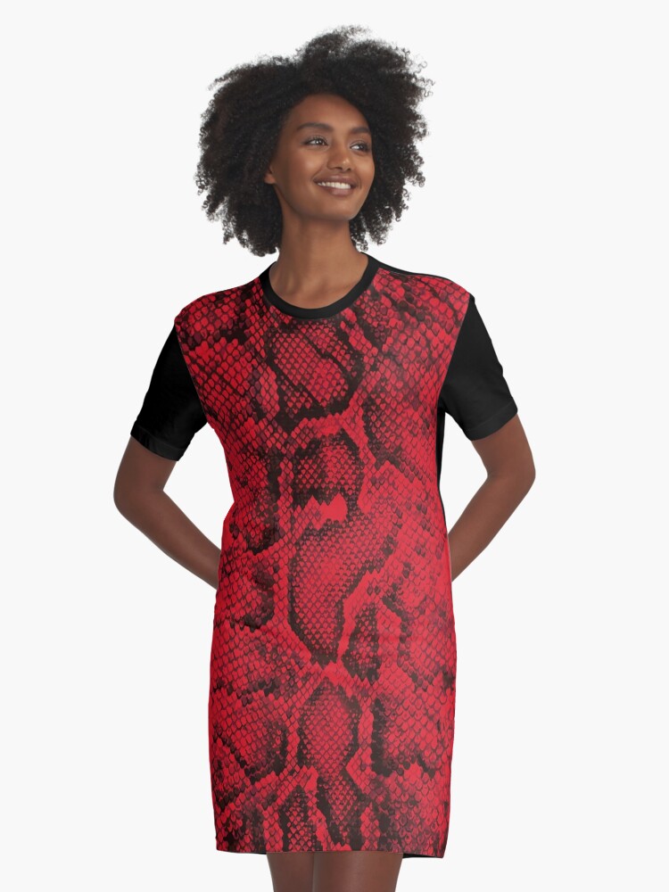 snakeskin tshirt dress