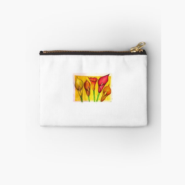 Item preview, Colorful Calla Lilies with yellow background designed and sold by hyecurls.