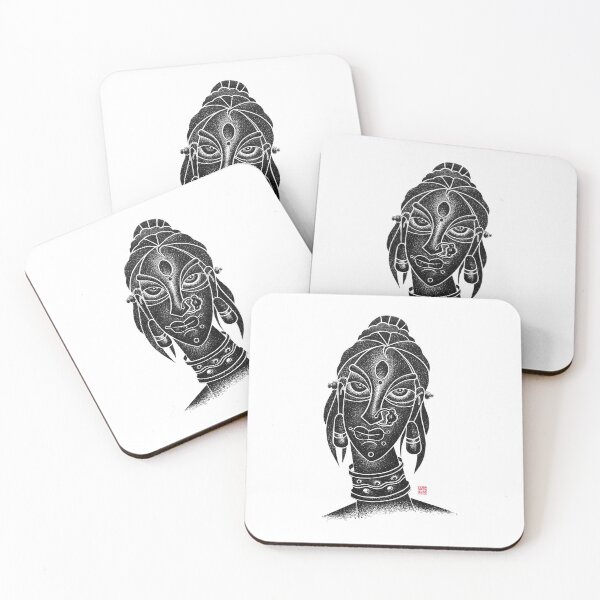 Item preview, Indian Young Tribal Woman Beautiful Face designed and sold by Wiggly Lines.