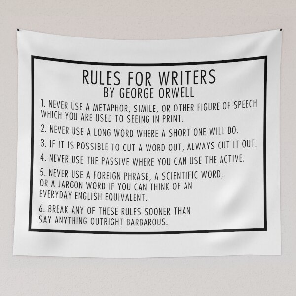 Item preview, George Orwell - Rules for Writers designed and sold by QuoteSpirations.