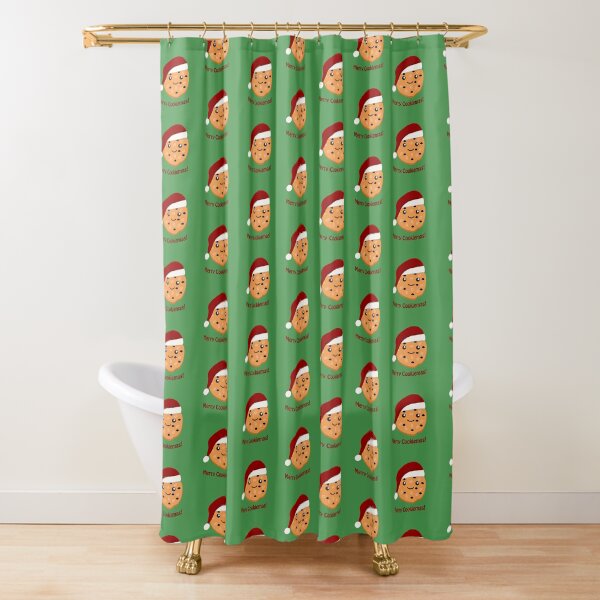 Merry Cookiemas Christmas Cookie Shower Curtain