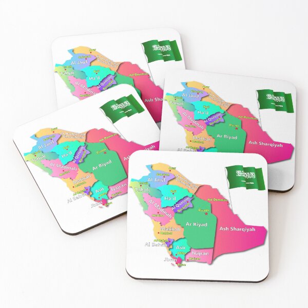 Item preview, The Kingdom of Saudi Arabia map regions and capitals names  designed and sold by mashmosh.