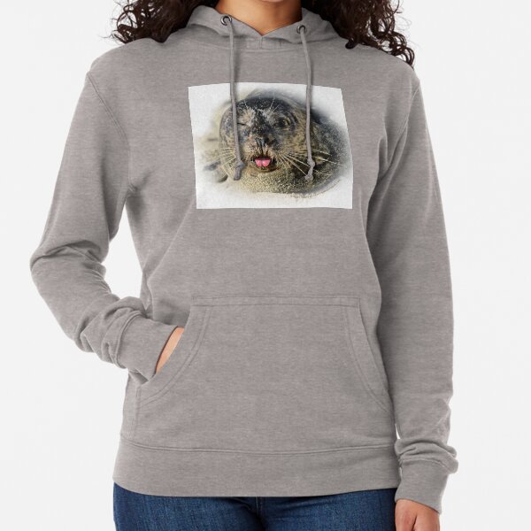 Winking Harbor Seal Lightweight Hoodie