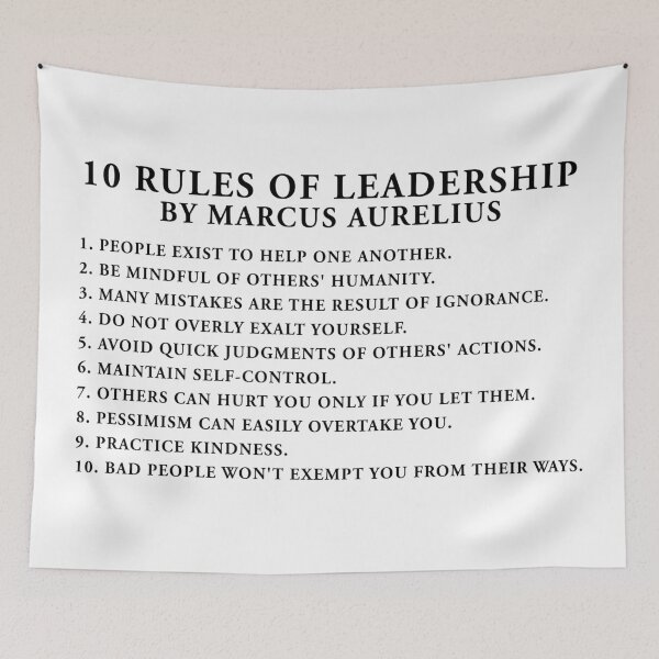 Item preview, Marcus Aurelius - 10 Rules of Leadership designed and sold by QuoteSpirations.