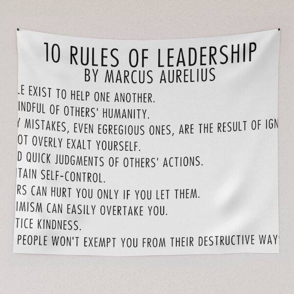 Item preview, Marcus Aurelius - 10 Rules of Leadership designed and sold by QuoteSpirations.