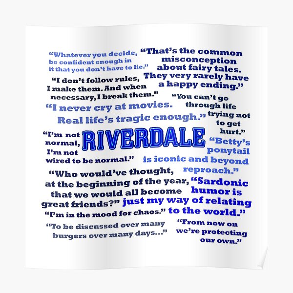 Jughead Quotes Posters Redbubble