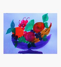 Fruit Bowl, watercolor Photographic Print