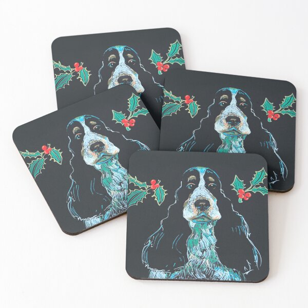 Item preview, Chalkboard Christmas Spaniel designed and sold by Jane Oriel.