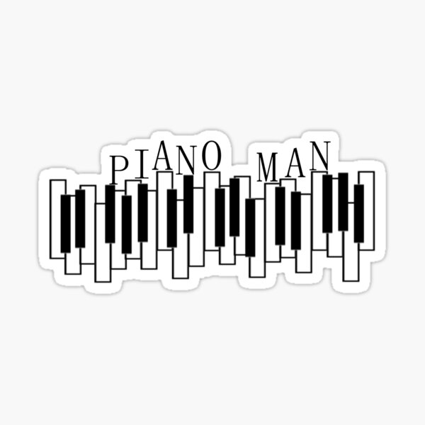 Piano Man funky piano Sticker