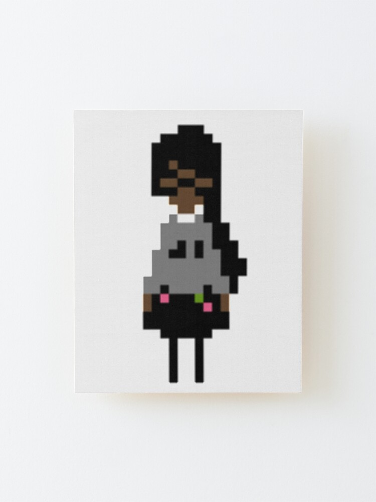 "Pixel Anime Girl" Mounted Print by Knottygirl | Redbubble