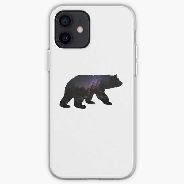 Bear with starry sky iPhone Soft Case
