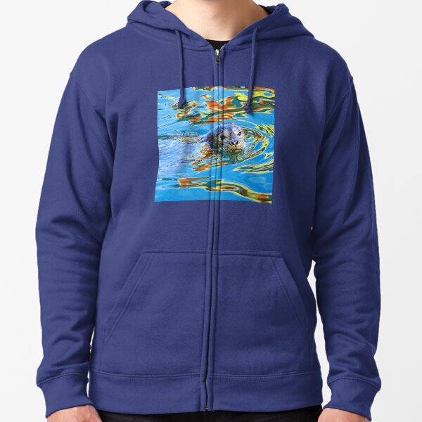 Harbor Seal in reflected color Zipped Hoodie