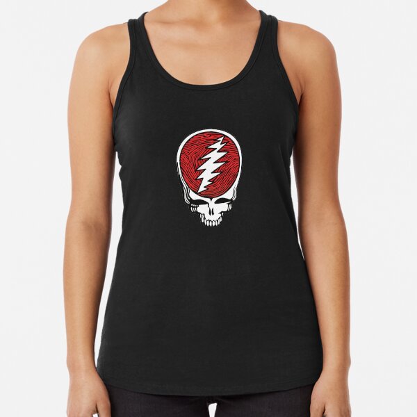 Steal Your Fingerprint - Red and Black Racerback Tank Top