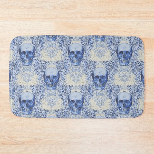 Artikelvorschau, Blue Willow Skull Muster entworfen und verkauft von ShayneoftheDead.