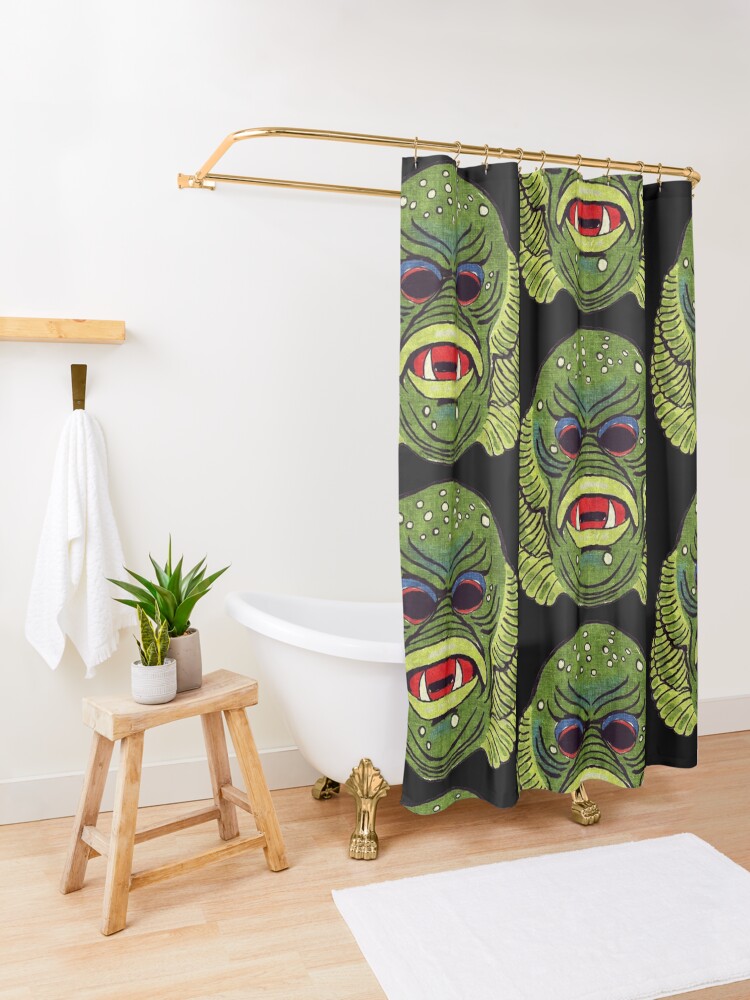 Alternate view of Creature from the Black Lagoon Shower Curtain