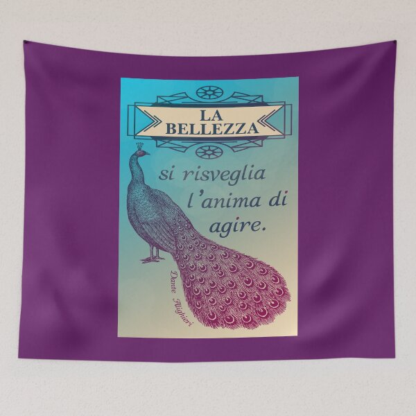 Item preview, Bellezza Beauty Dante Alighieri Italian Quote italiano vintage gift designed and sold by bushwombat.