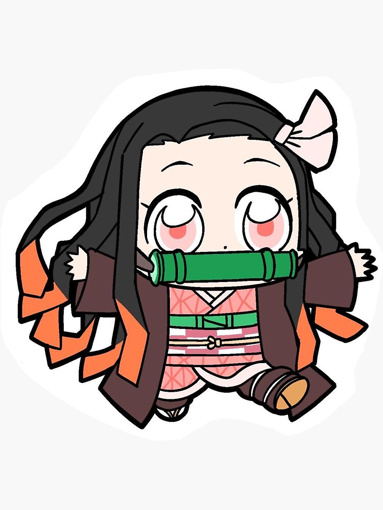 "Nezuko Cute Sticker" Sticker by hxer6 | Redbubble