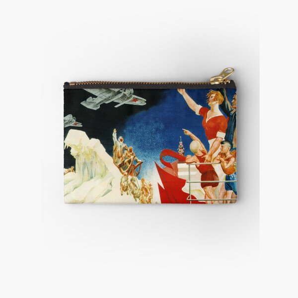 Item preview, SOVIET Propaganda Art "Salute To The Heroic Pilots!" Vintage Communism Wall Art designed and sold by retroposters.