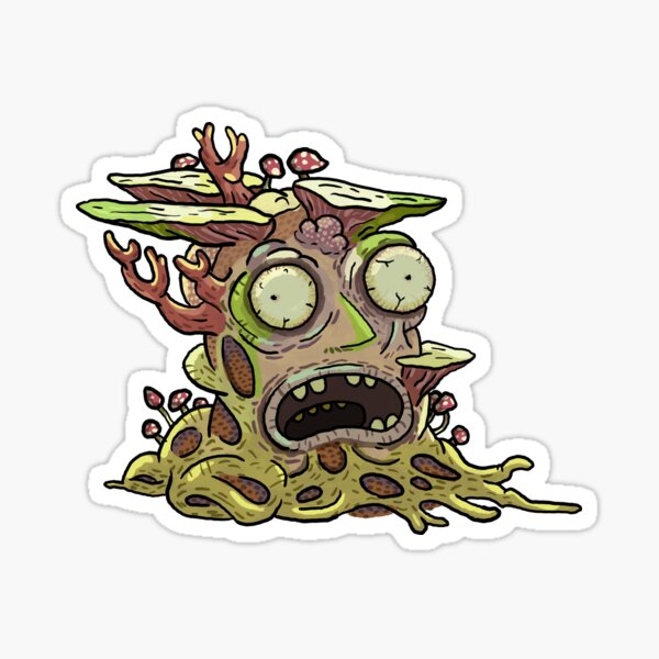 Melting Microwave Head - Rick and Morty Sticker